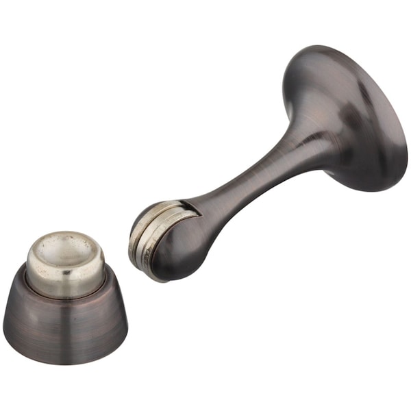National Hardware 3 in. W Zinc w/Steel Antique Bronze Magnetic Door Stop Mounts to door and wall N337-162 - main